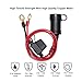 SPARKING 3FT Car Female Cigarette Lighter Plug Socket to Eyelet Terminals 12V Extension Cable with 10A Fuse (3FT)