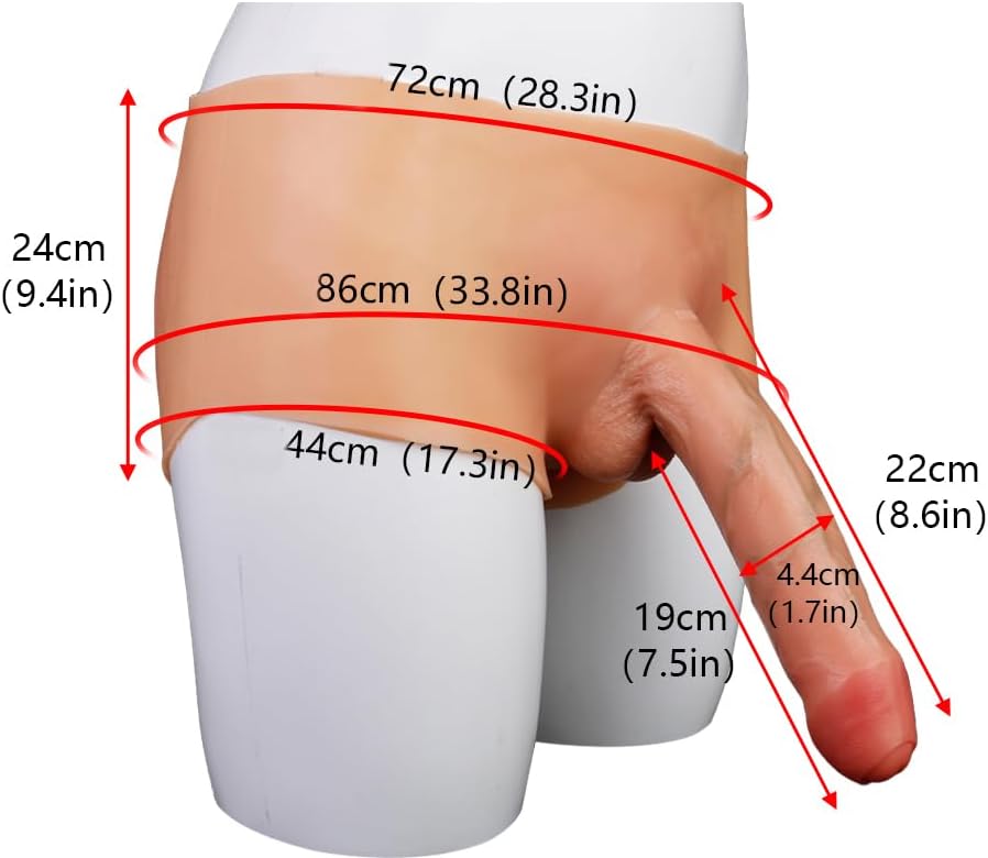 8.6 inch Strapless Strap on Dildo High Elastic Solid Dildo Underwear Dildo, Silicone Wearable Women G Spot Panty Dildo Adult Sex Toy for Women Couples, Skin Color