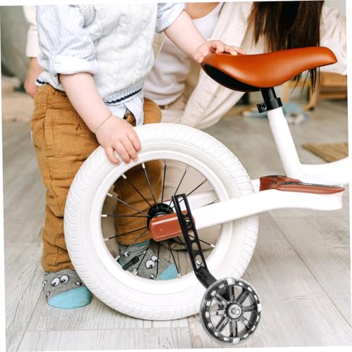 Ruedas de entrenamiento ajustables Healeved, juego de 4 piezas con soporte, resistentes al desgaste y con destellos, para bicicleta miniatura 4