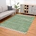 Produktbild carpet city Hochflor Teppich Wohnzimmer - Einfarbig Grün -240x340 cm - Shaggyteppich Langflor - Kettfäden - Schlafzimmerteppich Flauschig Weich - Moderne Wohnzimmerteppiche