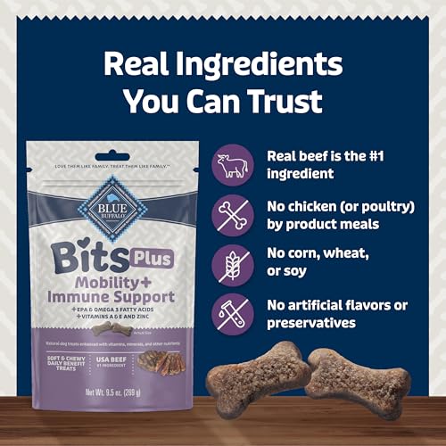 Blue Buffalo Bits Plus Beef Dog Treats, 9.5 oz - image 6