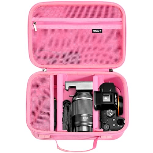 Funda rígida para cámaras Sony Alpha y otras marcas, rosa miniatura 1