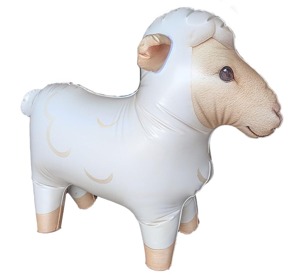 Image of Inflatable Lamb, Decorations for Birthday Party Supplies, Sheep Farm Animal Theme Gifts, Blow Up Lamb Decor, Inflables Para Fiestas Goat Balloon, Fun Decoy Inflatable Party Decoration