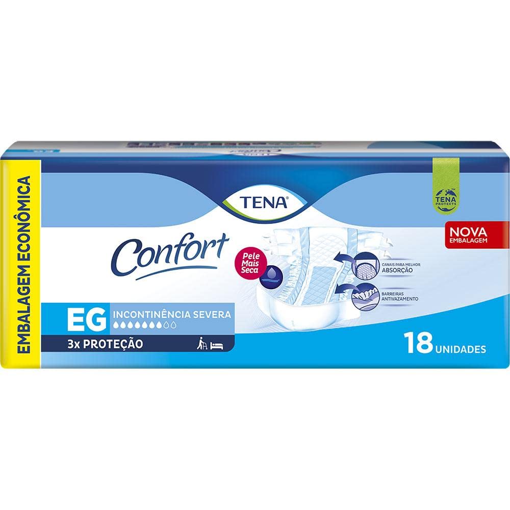 Fralda Geriatrica Tena Confort Eg 18 Unidades, Tena