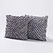 Oubonun 18 x 18 Decorative Throw Pillow Covers Boho Set of 2 - Farmhouse Floral Pillow Covers - Polyester Pillowcase with Zipper - Romantic Fluffy Soft Pillow Covers for Couch Sofa Bed(Grey)