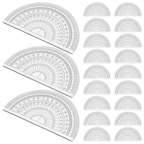 Protractor de plástico 24 piezas GANAZONO 180° ángulo miniatura 1