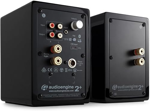 Audioengine A2 Plus Wireless Bluetooth Desktop Speakers, 60W, Black - 2