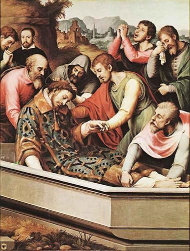 Pinturas famosas para paredes vacías: lienzo Juan De Juanes Santo Stefano 60x90cm