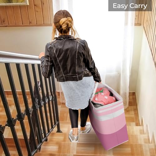 HomeHacks 2 Pack Laundry Baskets, Laundry Hampers Bags (Grey+Pink 88L) by HomeHacks - Used condition - Image 7