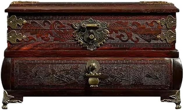 Jewelry Box Organizer Chinese Retro Jewelry Box with Lock Storage Box Necklace Ring Jewelry Box Storage Box Jewelry Storage Case