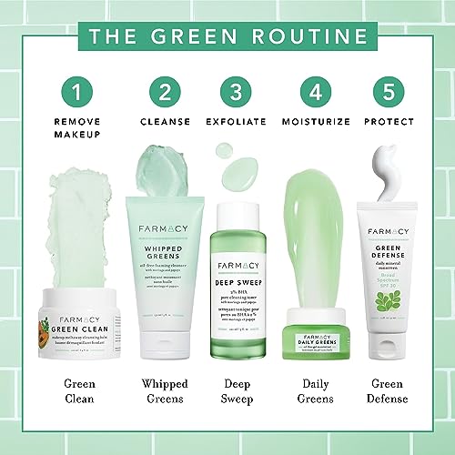 Farmacy-Whipped-Greens-Face-Wash-Oil-Free-Foaming-Facial-Cleanser-for-Combination-and-Oily-Skin-50-Fl-Oz Farmacy Whipped Greens Face Wash - Oil Free Foaming Facial Cleanser for Combination and Oily Skin (5.0 Fl Oz) - Image 3