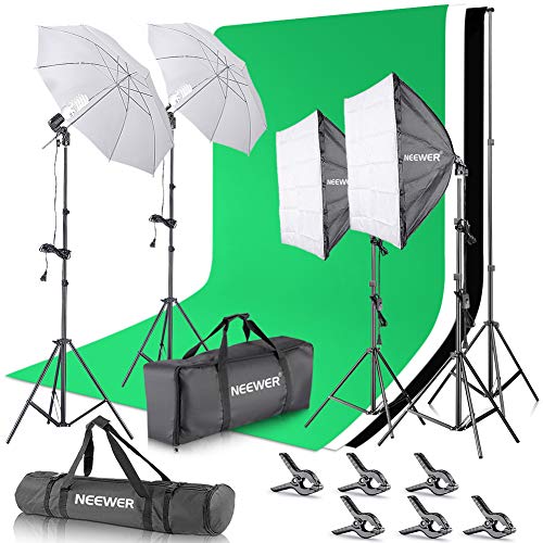 Neewer Photo Studio Photography Lighting Kit: 6.5x10 feet/2x3 meters Background Stand Support System