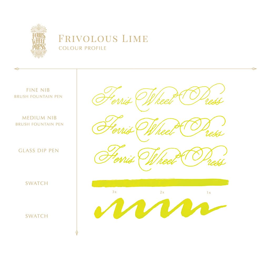 Ferris Wheel Press Fountain Pen Ink, Everyday Ink Collection, Bright Green, 38ml, 38 ml - Image 3