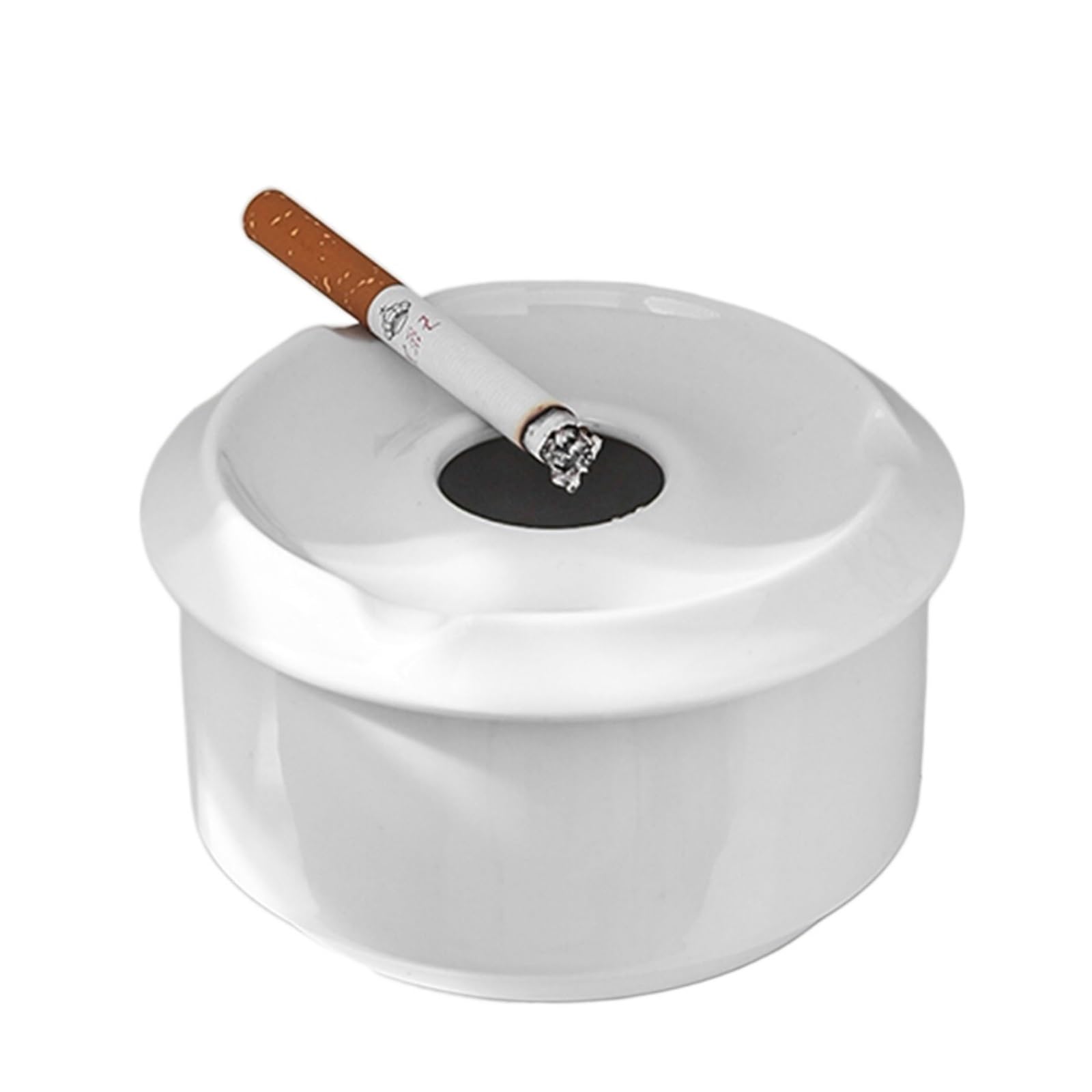Amazon.com: SPXTOM Glossy White Ceramics Ash Tray with Lid