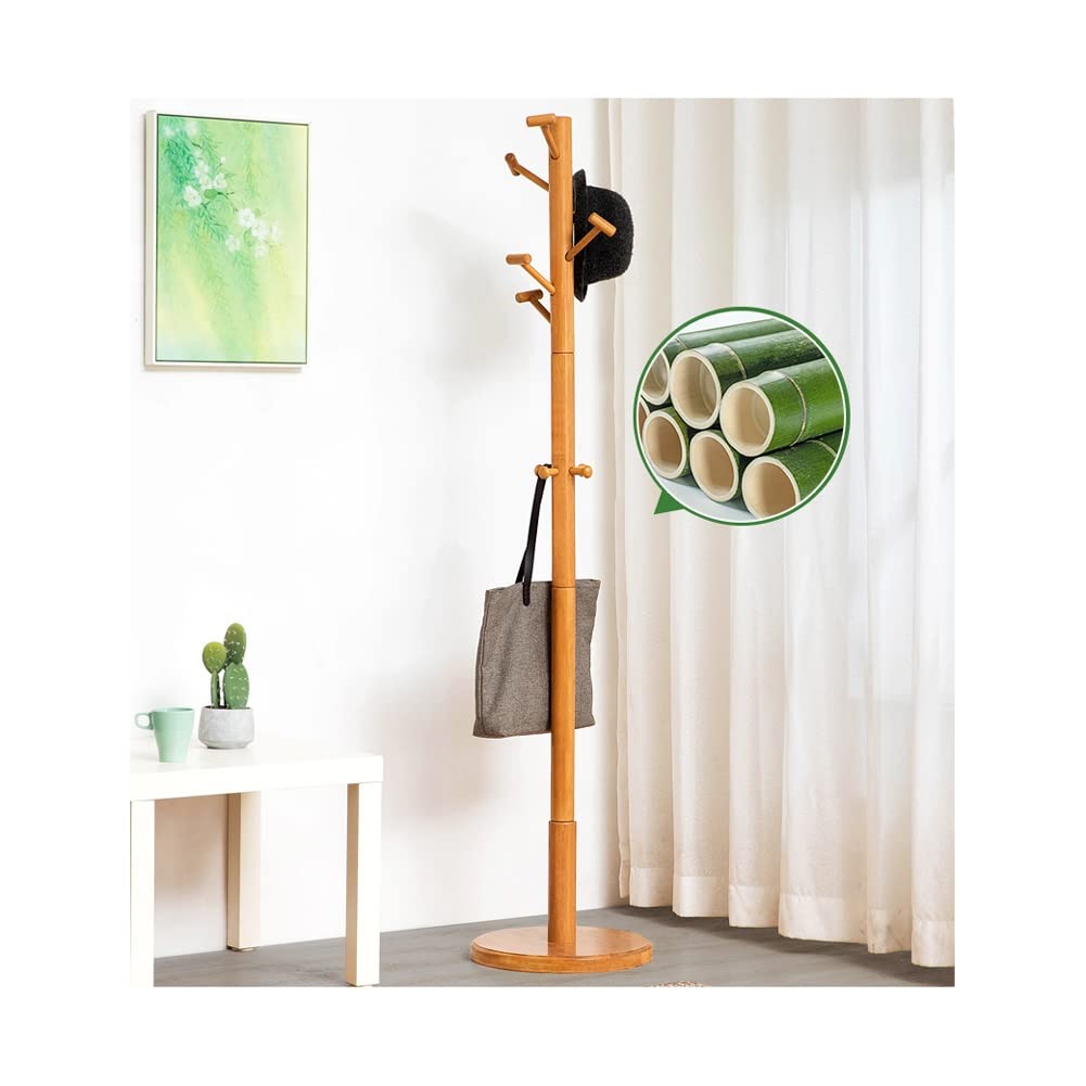 Portemanteau sur pied bois anti-désordre pour entrée et bureau