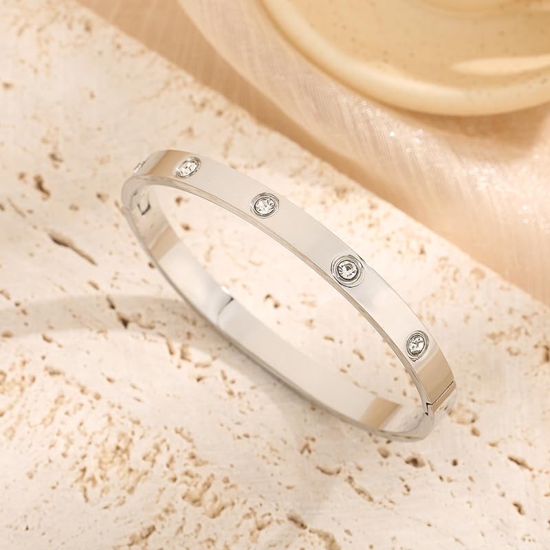 18K Gold Plated Clover Bracelets For Women, Four Leaf Clover Bracelet Lucky Birthday gift bracelet Jewelry Gifts Jewelry Gifts Trendy - Image 3