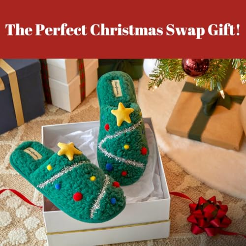 Dearfoams Unisex-Adult Ugly Sweater Closed Toe Scuff Slipper4