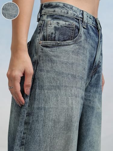 Image of Tokyo Talkies Women Cotton Baggy Jeans | Machine wash
