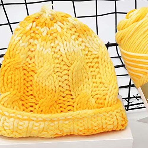 Image of Deep Coffee Soft Cotton Crochet Yarn - 1kg /2.2lb Rainbow Gradient DIY Knitting Yarn - Super Soft Warm for Sweater, Bag, Hat, Scarf