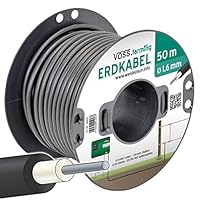 VOSS.farming 50m Hochspannungs-Zaun u. Erdkabel 1,6mm für den Weidezaun Weidezaungerät