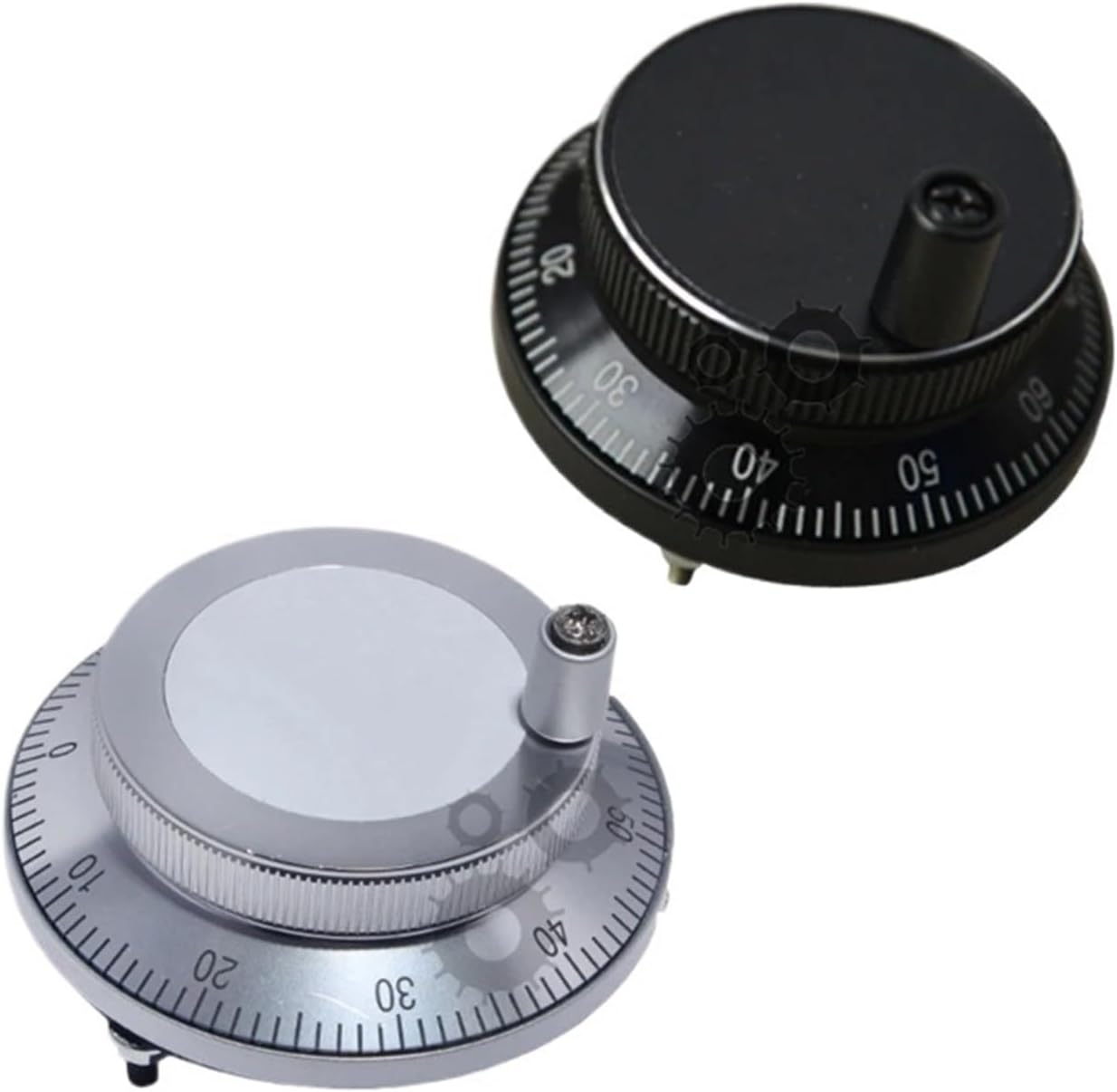 60mm/80mm Electronic Handwheel Encoder Hand Pulse Generator MPG Dc 5v/12v/24v 100ppr 4-pin 6-pin(5V 6-pins,60mm,White)