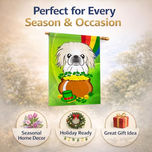 Drapeau Pekingese St. Patrick cadeau idéal pour passionné