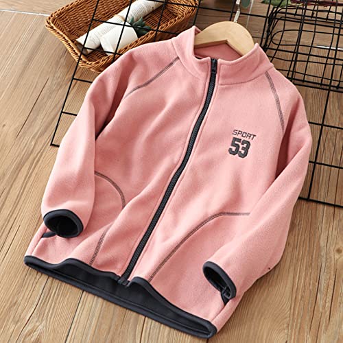 Casaco infantil com zíper cor sólida quente infantil acolchoado jaqueta moda estampa infantil crianç