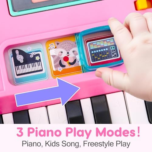 Baby DJ Table for Toddlers 1-3 with Music & Light, Musical Baby Piano Toys 6 9 12 18 Months Toddler Music Instruments Learning Toys for 1 Year Old Girl Birthday Gifts Age 0-2 — view 3