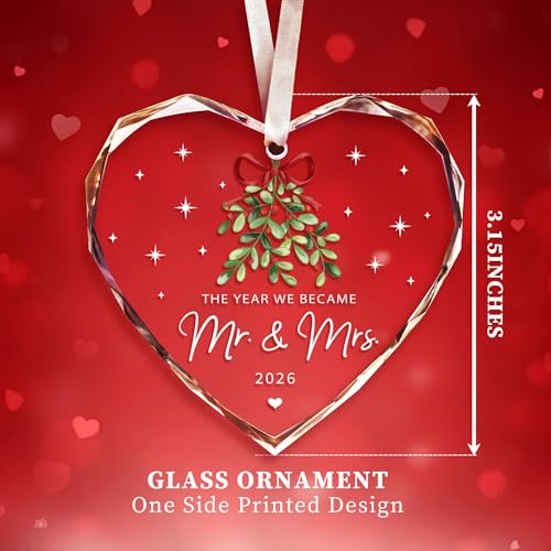 Image of Wedding Gifts for Couples 2026,First Christmas Married Ornament 2026