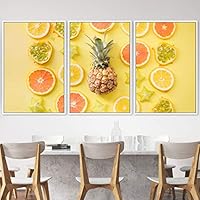 3 Piece Framed Canvas Wall Art Colorful Fruit Canvas Prints Home Artwork Decoration for Living Room,Bedroom - 16