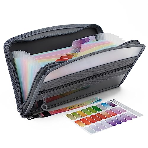 NAFY Small Accordian File Organizer, A5 Check Size 13...