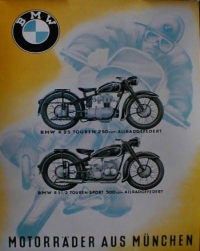 BMW Motorcycle Vintage Bike Poster