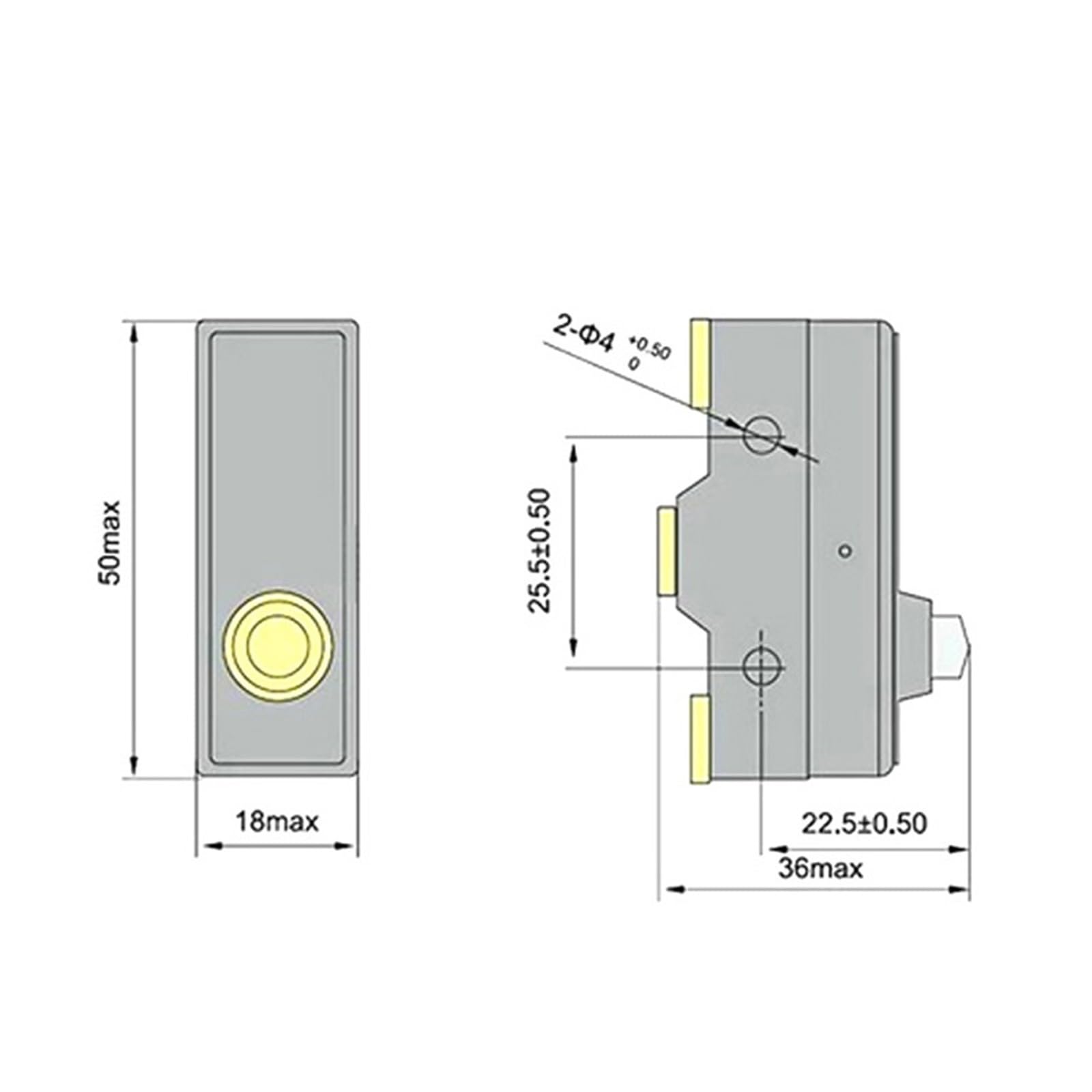 DMBGRXJF LXW5-11D1 Travel Button Micro Limit Switch 3 Screw Terminals Short Spring Plunger 10A 380VAC 220VDC(10pcs)