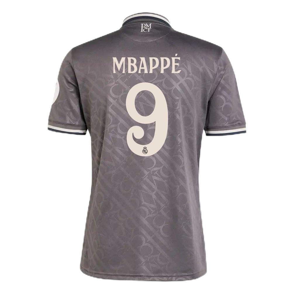 Mbappe 9# Madrid Soccer Jersey 2024/25 (Large) Gray