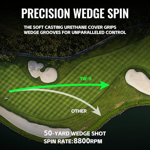 Image of Honma TW-X /S Golf Balls,3-Piece Cast Urethane Cover,Precision Spin Control & Long Distance,Tour Level Golfballs with Soft Feel for Moderate to Fast Swing Speeds Golfer,1 Dozen