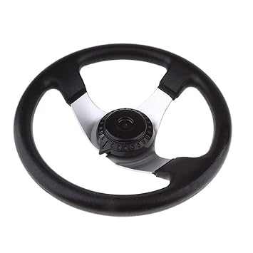 Deliqon 300mm Black Steering Wheel for 150cc - 250cc Engines ATV Go Kart Buggy Quad