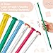 12 Pcs Long Straight Plastic Knitting Needles Set for Beginner 15.75 Inch Rainbow Colorful 7mm to 16mm Knitting Needles Kit DIY Craft Yarn Weaving Tool Jumbo Yarn Large Project Sewing