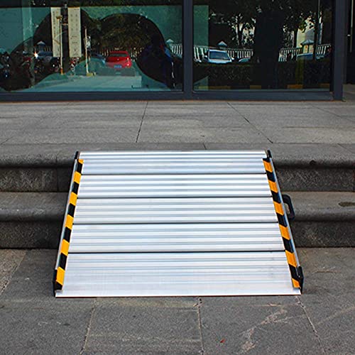 Rampa portátil de aleación de aluminio para silla de ruedas para una fácil accesibilidad, ligera, plegable, para personas con discapacidad, para personas con discapacidad, personas mayores, scooters,