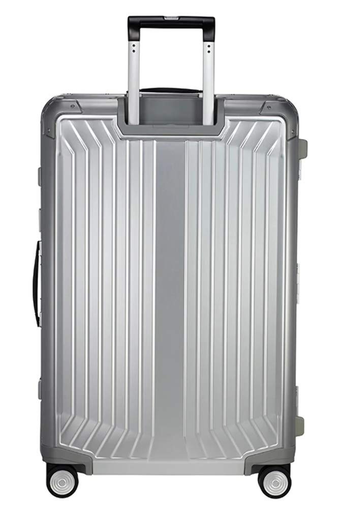 Samsonite Lite-Box Alu Trolley (4 ruote) 69cm - Valigia Rigida con Chiusura TSA Integrata - 71L - Argento Metallizzato