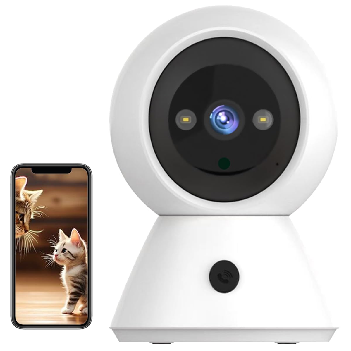 EatPitaya Security Camera Indoor 1080p HD 360° WiFi Cameras for Home Security Baby Camera 2-Way Audio Night Vision SD Card Storage Motion Detection for Baby & Pet Monitor(K11)
