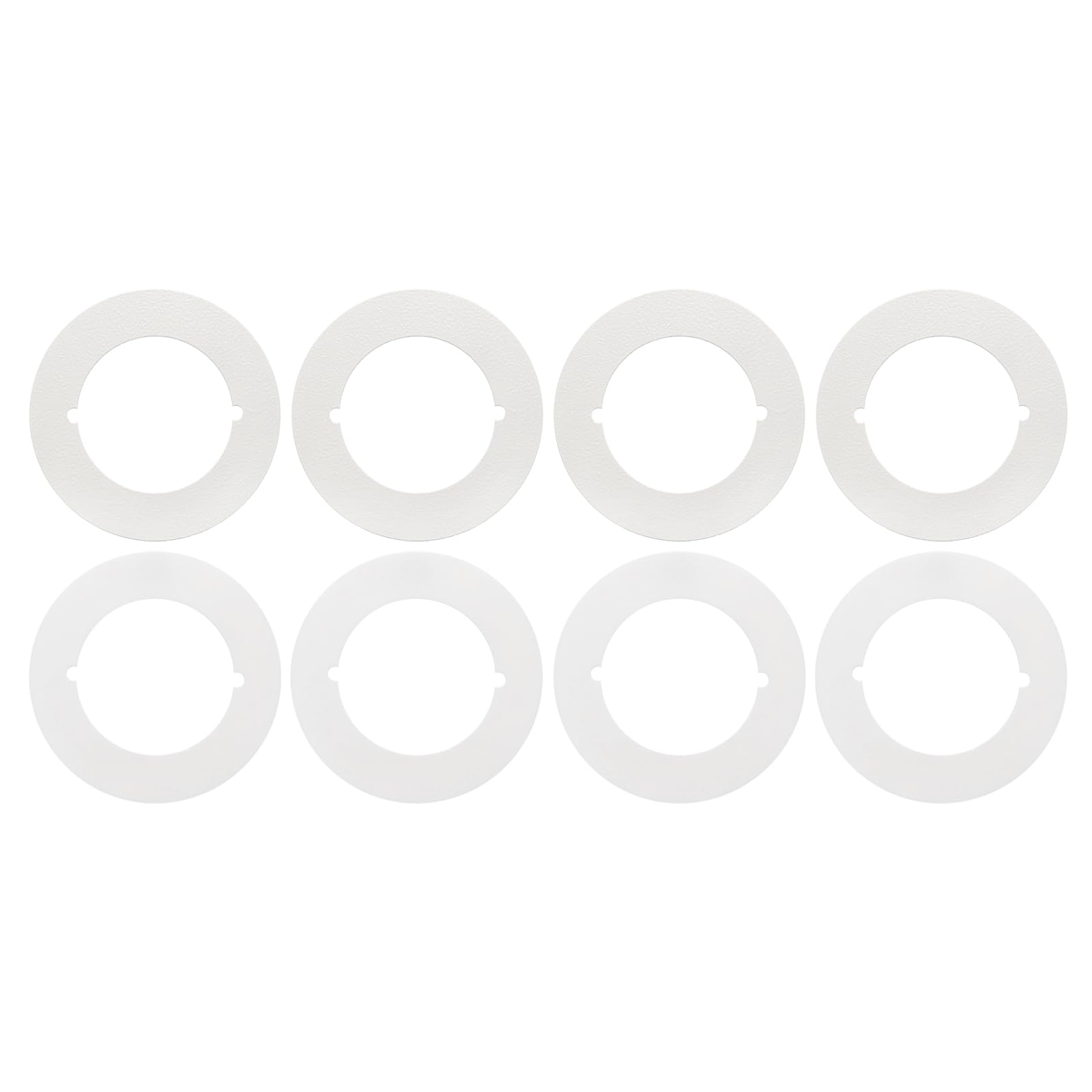 PATIKIL Door Knob Plates, 4 Pcs Round Plate Cover for Door Deadbolt Double Side Knob Handle Repair Kit Cover Filler Fixing Repair Backplate, White