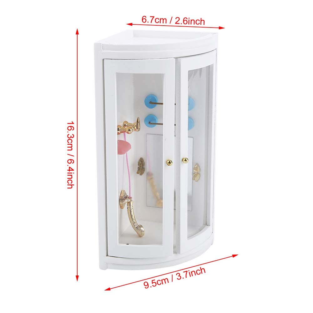 Bagno con Doccia per Casa delle Bambole 1:12, Bagno in Miniatura in Legno, Porta Apribile, Perfetto per Box/Cover delle Bambole e Set da Gioco per Bambini