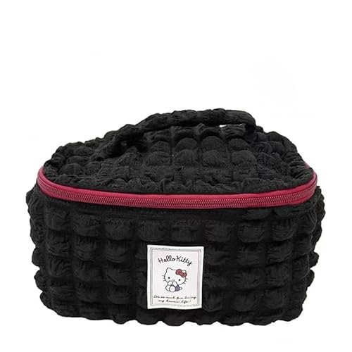 ハローキティ シナモロール クロミ マイメロディ 化粧ポーチ バブルチェック化粧ポーチ 筆入れ ポータブル化粧品バッグ 収納袋 大容量化粧ポーチ 多機能 化粧ブラシ収納袋 携帯用ティッシュバッグ トラベルポーチ コスメポーチ ポータブル (Size : ハ