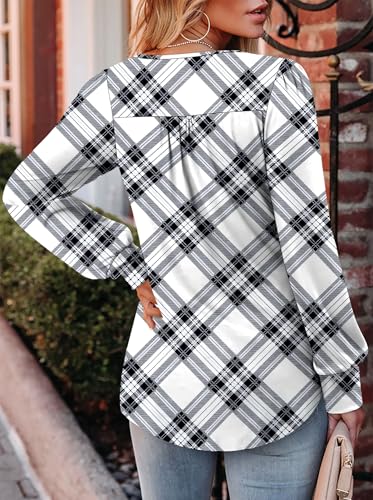 BETTE BOUTIK Long Sleeve Shirts for Women Fall Tops Dressy Blouses Crewneck Tunic Tops for Leggings S-3XL
