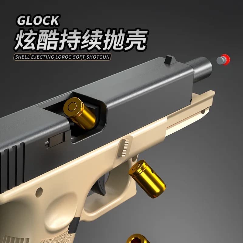 Image of BANSURI ARISTOCRATIC Hell Ejecting Glock 18 Automatic Pistol Gun for Kids Handgun Toy Gun Blaster with Continuous Shooting Educational Model Launcher for Adults Boys Gift Black