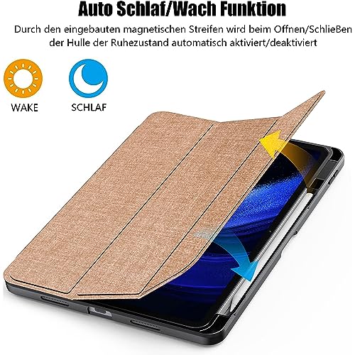 MOCA Store MOCA Tri Fold Case for Xiaomi Pad 6 11 inch, Rose Gold - Image 4