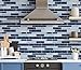 LONGKING Self-Adhesive Kitchen Backsplash, Marble Look Decorative Tiles (10 Tiles) (Dark Blue)
