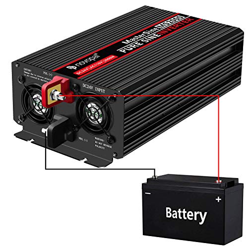 Novopal Power Inverter Pure Sine Wave-2000 Watt 24V DC to 110V/120V AC Converter- 4 AC Outlets Car Inverter with One USB Port-16.4 Feet Remote Control and Two Cooling Fans-Peak Power 4000 Watt - Thumbnail 6