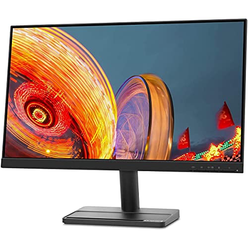 Image of Lenovo L24e-30 23.8-Inch Ultra-Thin FHD Monitor, VA Panel, FreeSync, 3-Side NearEdgeless, 75Hz, 4ms, HDMI, VGA, VESA Mountable, Black