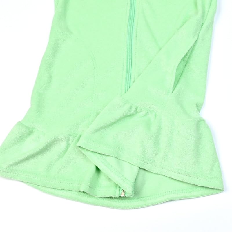 Image of CHILDRENSTAR Girls Swim Coverups Terry Swimsuit Cover-Up Hooded Zip-Up Beach Robe